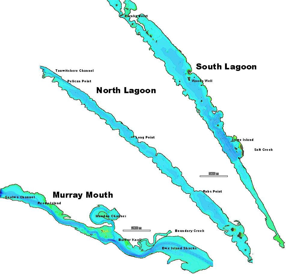 South Lagoon, North Lagoon, Murray Mouth